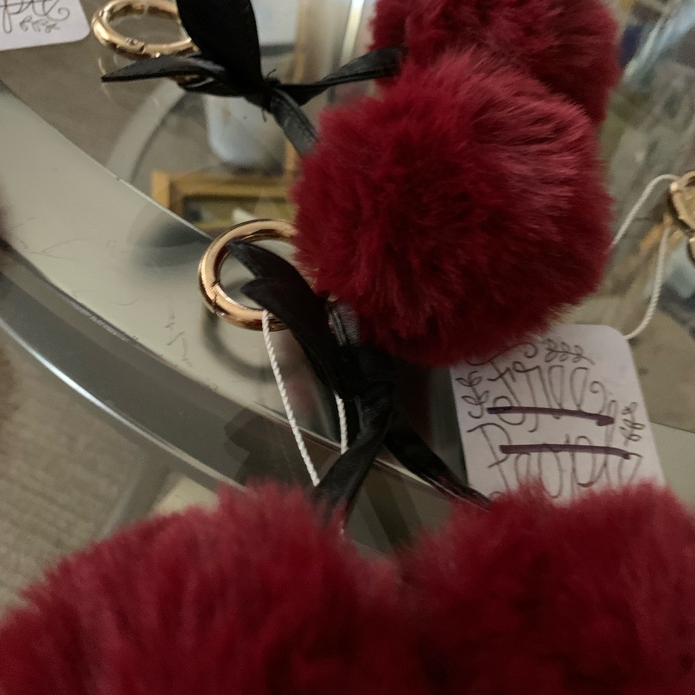 Free People Fax Fur Pom Pom Key Chain